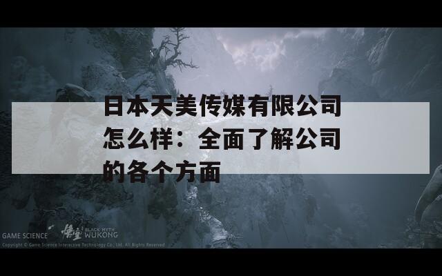 日本天美传媒有限公司怎么样：全面了解公司的各个方面  第1张