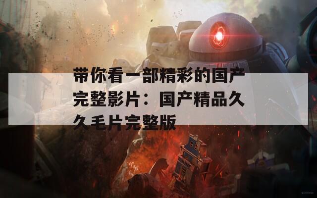 带你看一部精彩的国产完整影片：国产精品久久毛片完整版
