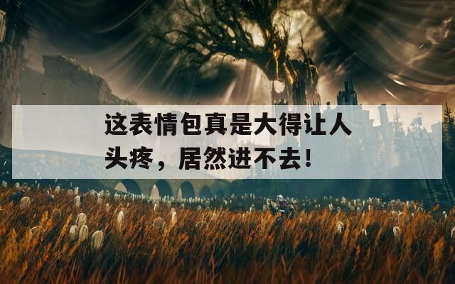 这表情包真是大得让人头疼，居然进不去！