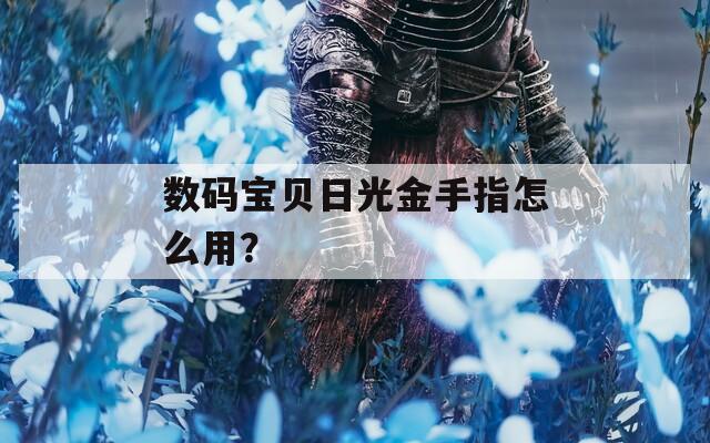 数码宝贝日光金手指怎么用？