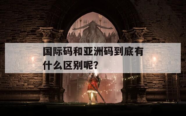 国际码和亚洲码到底有什么区别呢？