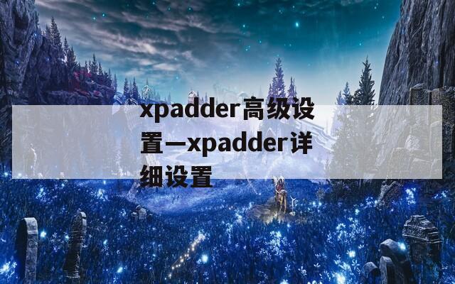 xpadder高级设置—xpadder详细设置