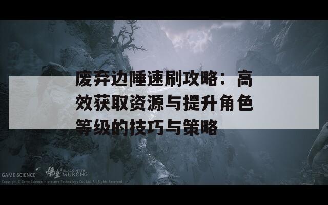 废弃边陲速刷攻略：高效获取资源与提升角色等级的技巧与策略  第1张