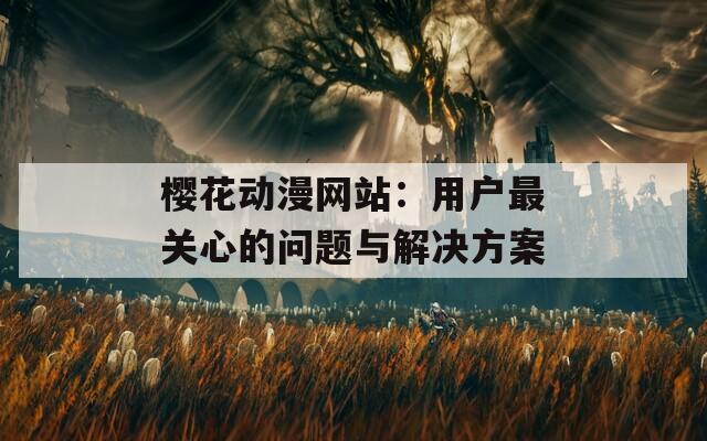 樱花动漫网站：用户最关心的问题与解决方案  第1张