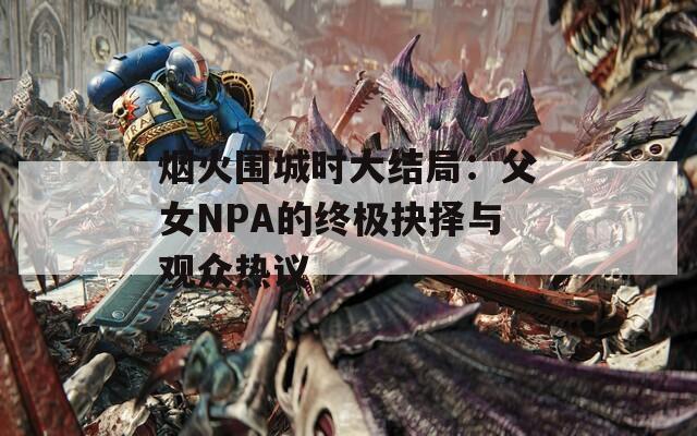 烟火围城时大结局：父女NPA的终极抉择与观众热议  第1张