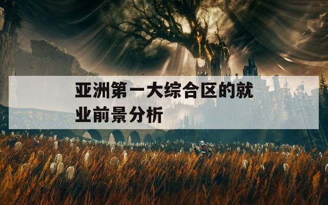 亚洲第一大综合区的就业前景分析  第1张