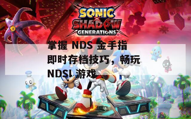 掌握 NDS 金手指即时存档技巧，畅玩 NDSI 游戏  第1张