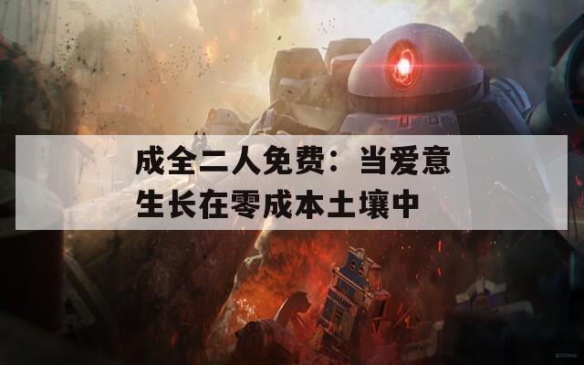 成全二人免费：当爱意生长在零成本土壤中  第1张