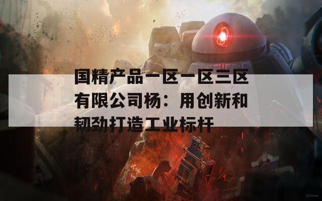 国精产品一区一区三区有限公司杨：用创新和韧劲打造工业标杆  第1张