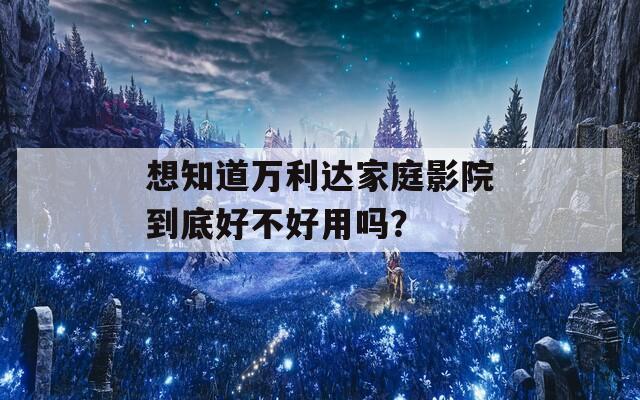 想知道万利达家庭影院到底好不好用吗？  第1张