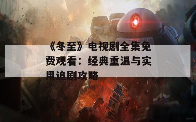 《冬至》电视剧全集免费观看：经典重温与实用追剧攻略  第1张