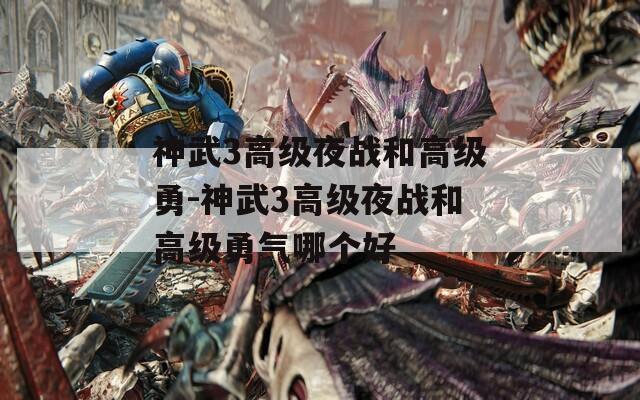 神武3高级夜战和高级勇-神武3高级夜战和高级勇气哪个好  第1张